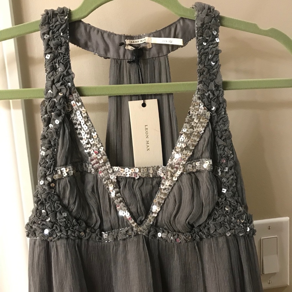 Max studio silk evening dress -new with tag - Xs/S